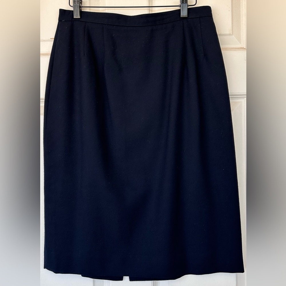 Talbots Brand Women’s Wool Pencil Skirt Navy Lined Size 12‎